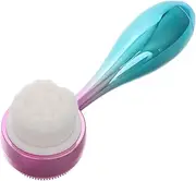 CRILSTYLEO 3d Bowling Ball Handle Facial Cleansing Brush Double-sided Exfoliating Brush for Deep Cleaning Skin Massage