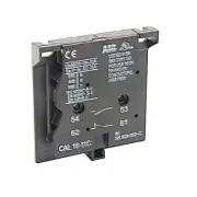 CAL16-11C, ABB, 2 pole screw type left outer side mounted aux contact block