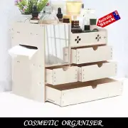 MAKEUP COSMETIC ORGANISER JEWELRY STORAGE GIFT BOX DRAWER CASE MIRROR CABINET