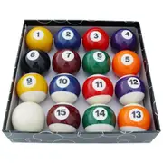 Pool Snooker Billiard Table Balls 2" inch Kelly Pool 16 Ball Set Numbered Big's Little's