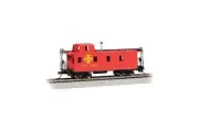 Bachmann Santa Fe Slanted Offset-Cupola Caboose - Red/Yellow - HO Scale