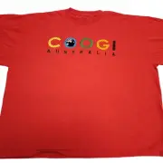 Coogi Australia Red Short Sleeve T-Shirt SXL 100% Cotton Mens Crewneck Casual We