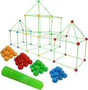 Set of 155pcs DIY Kids Tent Fort Building Toys Kit Build Educational Learning Toys