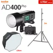 Godox AD400Pro 2.4G TTL HSS Outdoor Flash Strobe + Light Stand + 120cm Softbox