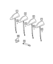 Genuine Mopar Base Cable And Bracket Antenna 6ZP28TBFAA