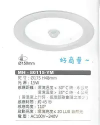 在飛比找樂天市場購物網優惠-好商量~MARCH LED 15W 15cm 紅外線 感應 