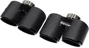 Compatible For BMW 3 Series 330i 330e 330d 2020 To 2025 Carbon Fiber tip G20 G21 Exhaust tip Quad Muffler Tip Nozzle(Carbon Fiber 1)
