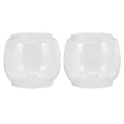 2pcs Kerosene Cover Glass Lamp Shade Corp Candle Lantern Shade