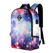 22L Outdoor Headset Starry Sky USB Backpack Student Schoolbag Travel Star Bag Rucksack A1062 STYLE