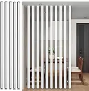 Wall Partition Room Divider Floor to Ceiling Wooden Slats, Privacy Screens Decorative Screen Partition Post, Customized Separation Divider Post, No Drilling(5pcs,115cm/45.2in/3.77ft)