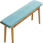 Indoor Bench Cushion Velvet 150cm/100cm/120cm Bench Seat Cushions with Ties, Furniture Non-Slip Washable Bench Cushions Cover 2 3 Seater for Garden Home Dining(Light Blue,30x150cm/12x60in)
