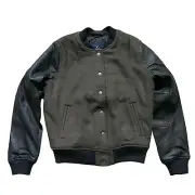 NWT American Eagle Outfitter Women's Wool Blend Filled Varsity Bomber Jacket