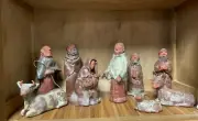 Vintage Carol Bowers Nativity Christmas Rustica Red Clay designed for Jeremie