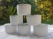 6 large candle glass jars empty unique marble lid DIY candles ideal for 3 wicks