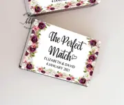 10 white Matchbox cover Wedding favour labels Sticker personalised perfect match