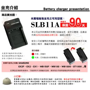 Samsung 三星 SLB-11A 充電套餐 副廠電池 鋰電池 坐充 充電器 EX2F EX1 EX2 SLB11A
