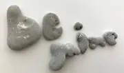 Natural Letter Shaped BE MINE Beach Stones pebble word rock craft hag❤️Valentine
