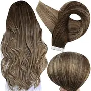 Tape In Human Hair Extensions Balayage Blonde Color Omber 100% Human Hair Skin Weft Glue On Seamless Machine Remy 4 2714 4 20 Inches 20 Pcs