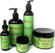MIELLE Rosemary Mint Organics Infused with Biotin and Encourages Growth Hair Products for Stronger and Healthier Hair and Styling Bundle Set 5 PCS