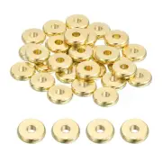 60 Pcs Flat Round Spacer Beads 10mm Brass Heishi Bead for Jewelry Making