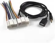 car Radio Wiring Harness Car CD DVD Harness Mp3 AUX USB Cable Adapter Plug, for Kia, for K2 K5 Sportage, for Hyundai, for IX35 Elantra