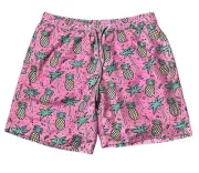 NWT Maamgic Quick Dry Pink Pineapple Graphic Swim Trunks Men’s M