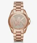 New Michael Kors Women's Bradshaw Mk Logo Crystal Glitz Analog Watch