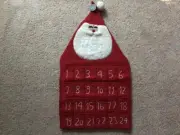WEST ELM FELT SANTA ADVENT CALENDAR RED/WHITE NEW NO MONO