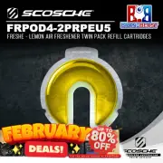 Scosche FRPOD4-2PRPEU5 Fresche - Lemon Air Freshener Twin Pack Refill Cartridges