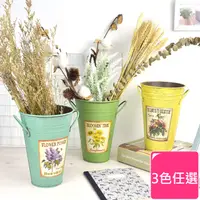 在飛比找PChome24h購物優惠-【Meric Garden】創意仿舊復古雜貨風鐵藝裝飾花器/