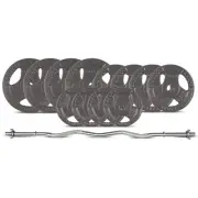 Cortex 40Kg Curl Bar Standard Weight Set 25Mm iron,sand Home Gym Attachments