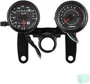 Zohisin 12V 0 160 Km/h 13000 RPM LED Backlight Speedometer Odometer Tachometer Motorcycle Universal Gauge Refitting with High Sensitivity and Accuracy Dual Odometer Kit Stainless