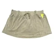 Women's Plus Size Stretch Woven Skorts - All in Motion Khaki 3X