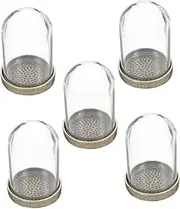 Holibanna 5Sets DIY Plant Glass Cover with Tray Multi Purpose Terrarium Container for Creative Indoor Outdoor Decoration Glass for Stunning Micro Landscapes