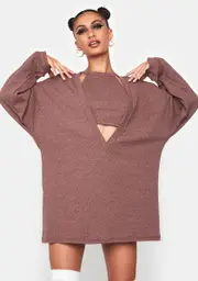 Stuck On You Sweater Dress Set