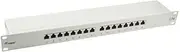 327316 16-Port Cat,5e Geschirmtes Patch Panel - Light Grey - 10/100/1000Base-T(X) - Schnelles Ethernet - Gigabit Ethernet - RJ-45 - Gold - Cat5e - Grey (327316NEUEVERSION) Brand