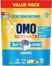 [OMO] Ultimate Sensitive 3 in 1 Laundry Capsules, 50 Washes