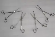 Laparoscopic Open Surgery Allis Forceps Scissors Instruments Set 8Inch 4Pc
