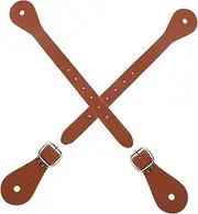 OHPHCALL Adjustable Equestrian Spur Belts Horse Riding Straps Durable Leather Horse Boot Straps Perfect for Equestrian Training