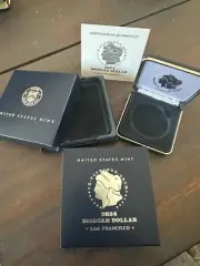 2024 S Proof Morgan Silver Dollar. Box Case COA Only NO COIN