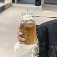 在飛比找蝦皮購物優惠-🧸乖乖小店铺🧸高颜值茶杯吸管杯杯子喝水杯家用高颜值网红爆款玻