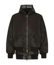 mesh hood bomber jacket IT46 Black