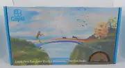 Capti Wooden Rainbow Bridge with man, Cat memorial For Fur Dada