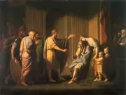 Benjamin West - Cleombrotus Ordered Giclee Fine Art Print on Canvas Wall 36"