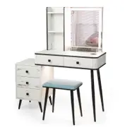 Costway LED Mirror Dressing Table Set