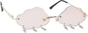[WRITWAA] Cloud Sunglasses Personalized Sunglasses Party Glasses Rimless Sunglasses Cloud Shaped Sunglasses Fashion Eyeglasses Cloud Shaped Glasses Unisex Sunglasses Cloud Eyeglasses