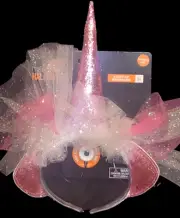 Light Up Unicorn Headband Pink Silver Sparkly Horn Halloween Costume Accessory