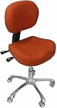 PU Leather Rolling Stool,Swivel Height Adjustable Stool Spa Stool,Ergonomic Saddle Stool with Wheels,Spa Stools Task Chair(D)