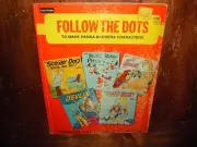 VINTAGE SCOOBY-DOO RARE HANNA BARBERA RARE FOLLOW THE DOTS 5 BOOKS UNUSED 1975