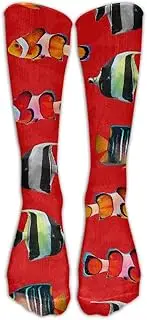 [XMKWI] Tropical Fish Unisex Novelty Athletic Crew Sock Stocking Workout Compression Socks